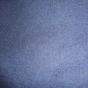 Solid navy blue wooly synthetic fabric - 58 x 48 inches - elastic